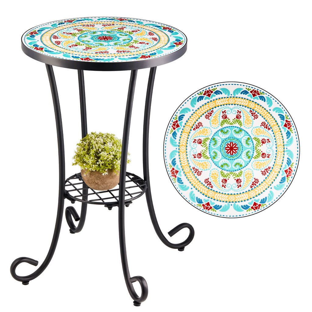 Side Table with Ceramic Tabletop D3830