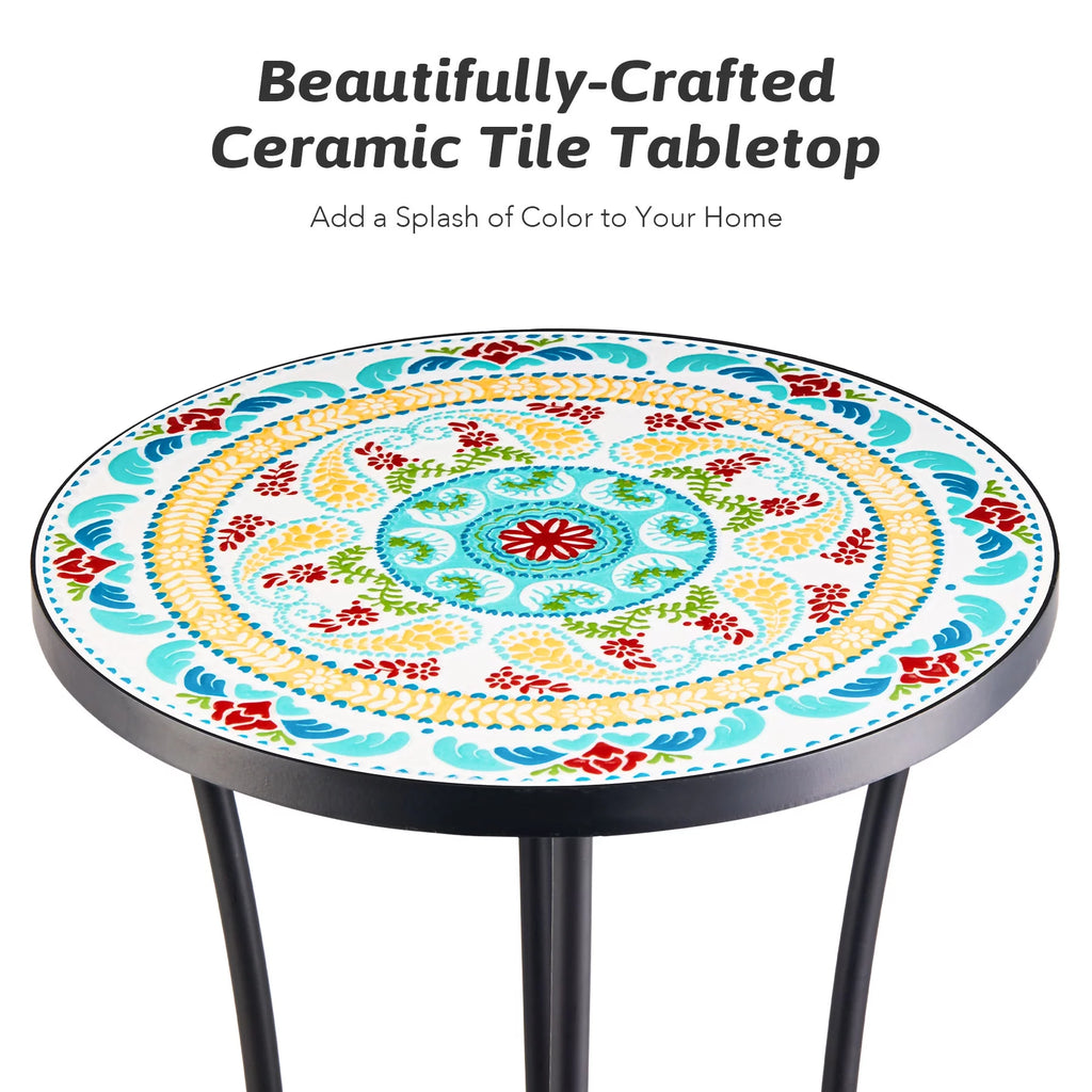 Side Table with Ceramic Tabletop D3830
