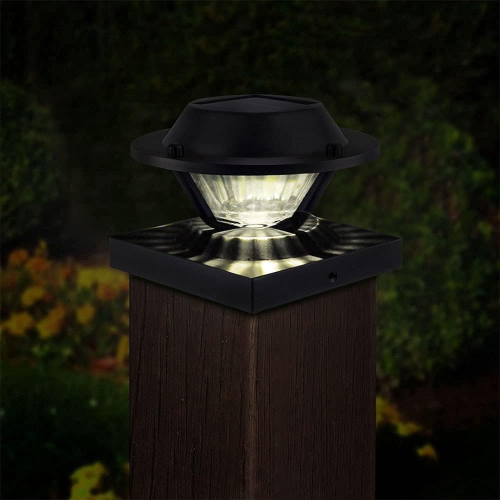 2 Pack Black Solar Post Lights V226