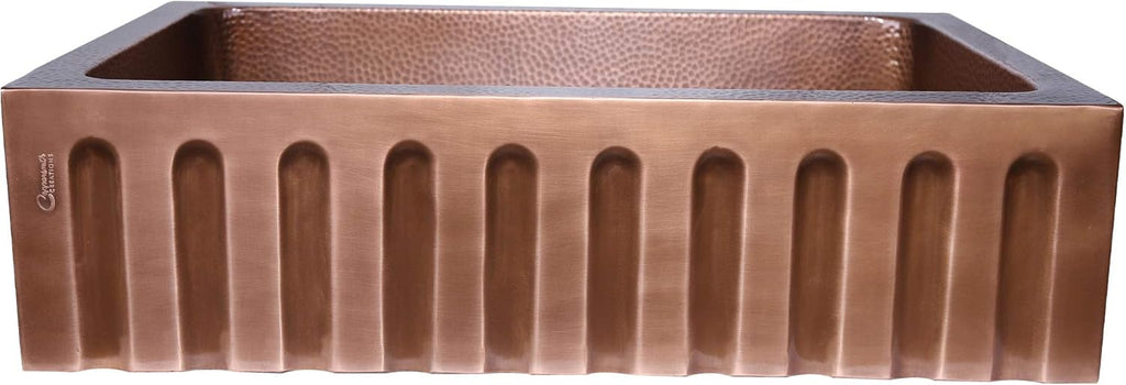 33 x 22 x 9 inch Single Bowl Copper Kitchen Sink Q986