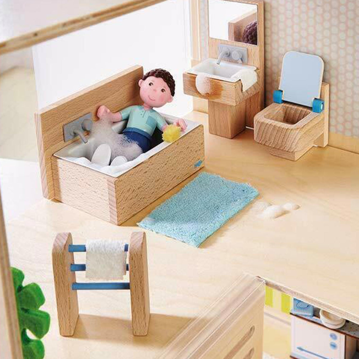 Wooden Dollhouse Bathroom Set K36595