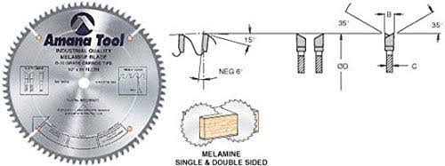 Carbide Tipped Double-Face Melamine 10 inch 80T Saw Blade J87777