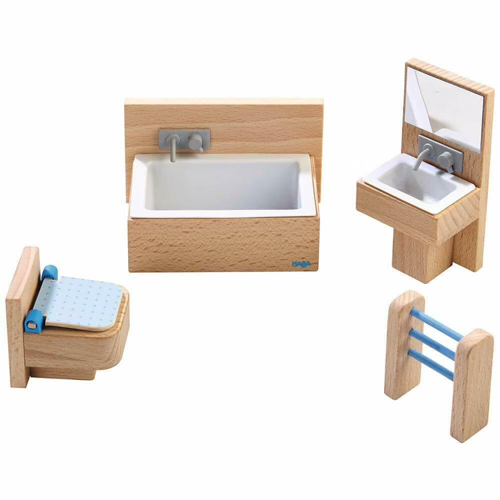 Wooden Dollhouse Bathroom Set K36595