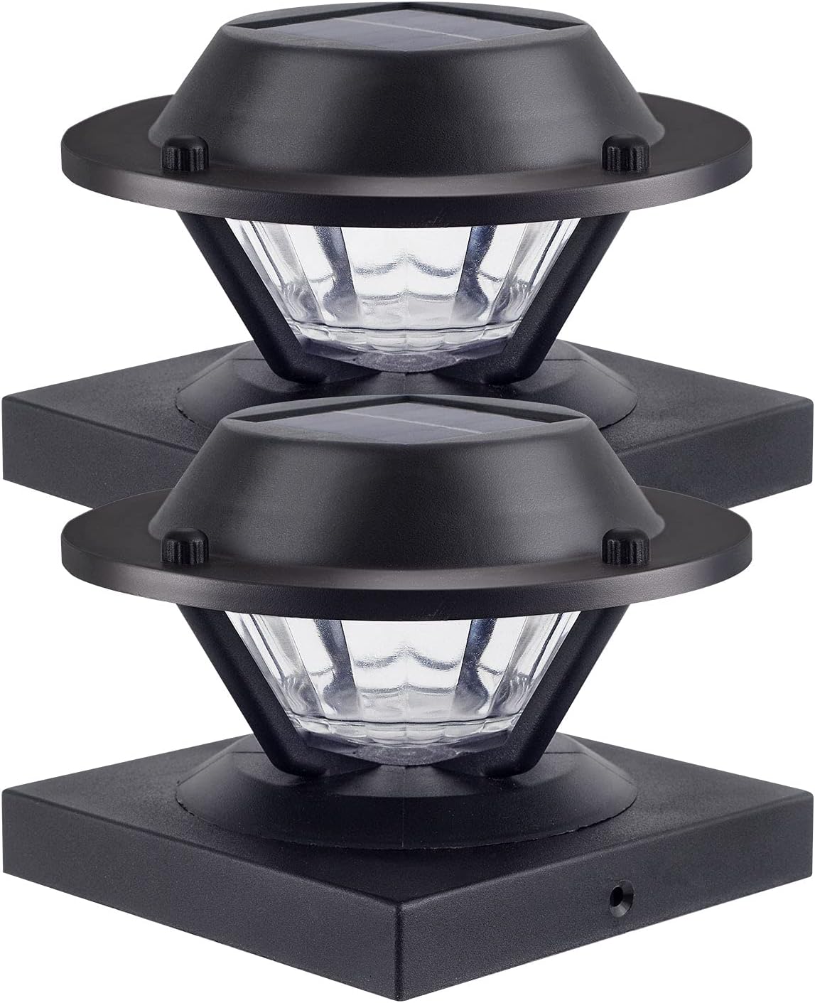 2 Pack Black Solar Post Lights V226