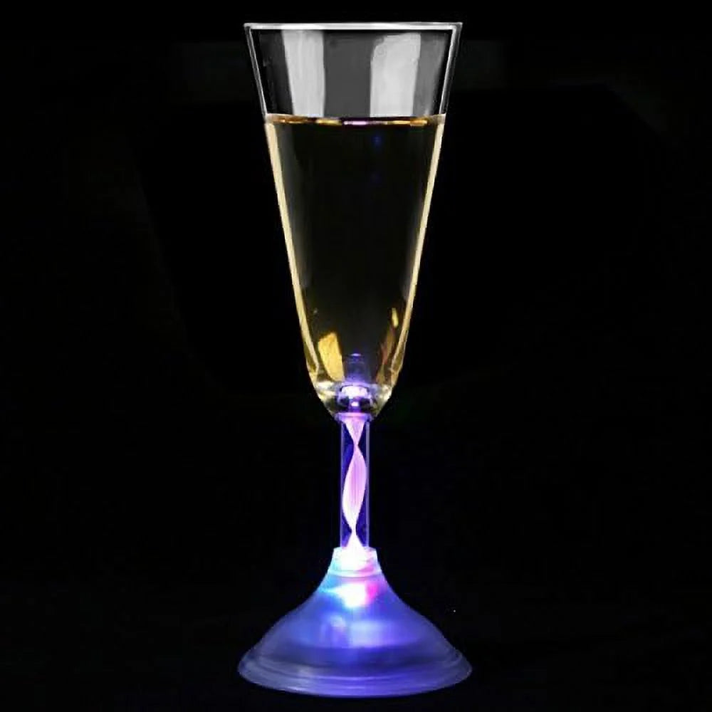 6 Oz LED Light Up Champagne Flutes Set Of 6 K76570